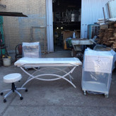 خرید تخت معاینه فلت با فوم ۱۰ سانتی و پایه هلالی